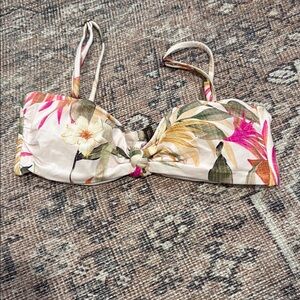 Rip Curl Floral Bikini Top - Pink, Green, Yellow tropical size xs/s